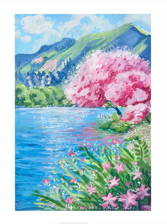 CherryBlossom; the Mountains CherryBlossom; the Mountains